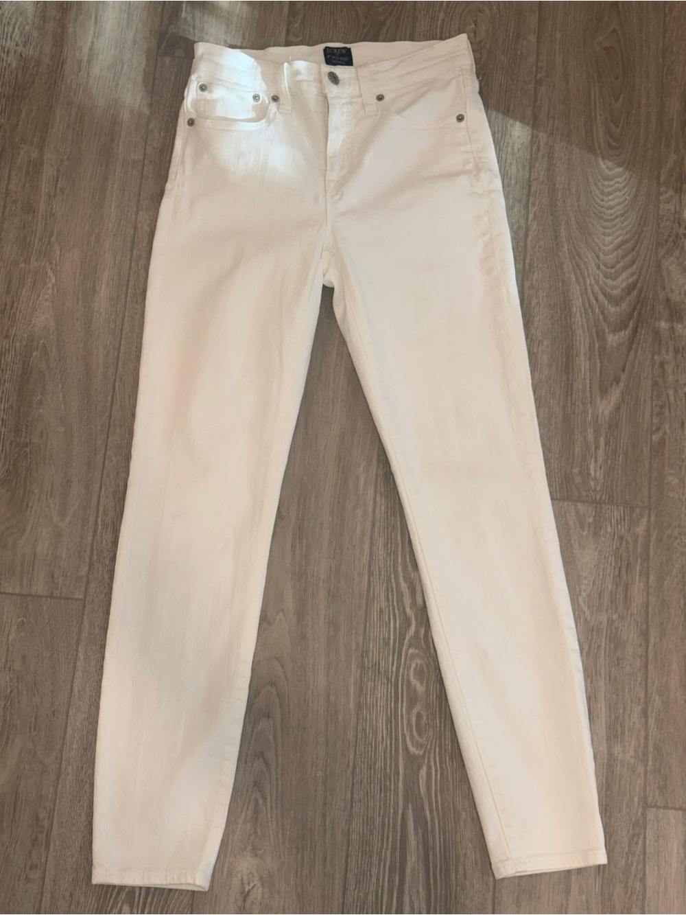J. Crew White Skinny High-Rise Jeans